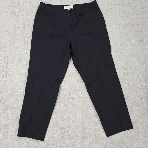 Lafayette 148 New York Pants - Lafayette 148 Black Tapered Split Hem Ankle pants Trousers size 10